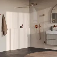 Brauer Void profielloze inloopdouche 110cm koper geborsteld PVD