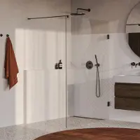 Brauer Void profielloze inloopdouche 130cm gunmetal geborsteld PVD