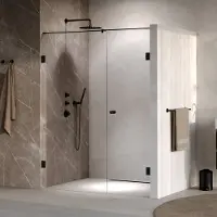 Brauer Void Carving profielloze nisdeur 160cm met draaideur 70cm aan muur zwart mat