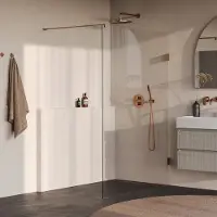 Brauer Void profielloze inloopdouche 130cm koper geborsteld PVD