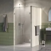 Brauer Void profielloze nisdeur 90cm met draaideur 60cm aan muur RVS geborsteld PVD