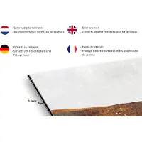 KitchenYeah Spatscherm keuken - Landschap - Goud - Luxe - Abstract - Keuken - 120x80 cm - Keuken achterwand - Spatscherm - Spatwand