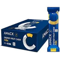 Amacx Doos Met Fruitkauw-energieritten Ananas 38g 12 Eenheden