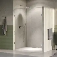 Brauer Void profielloze nisdeur 160cm met draaideur 70cm aan muur RVS geborsteld PVD