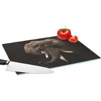KitchenYeah Glazen Snijplank - 39x28 - Olifant - Schilderij - Oude meesters - Snijplanken Glas