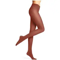 Falke Pure Matt eenkleurig materiaal ondoorzichtig 50 DEN panty dames rood - maat S-M