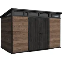 Keter Walnut Pent 117 Tuinhuis - 342x218x226 cm – Donker Bruin