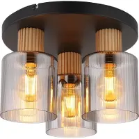 Globo Lighting Design plafondlamp Aleidis 3-lichts zwart