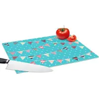 KitchenYeah Glazen Snijplank - 39x28 - Patronen - Verjaardag - Vlaggen - Snijplanken Glas
