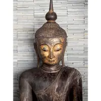 A.S. Création Fotobehang Thailand Buddha DD119145 Designwalls Blauw Vlies 192 X 260 cm (4 delen) Fotobehang
