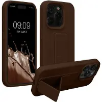 Kwmobile back cover voor smartphone - geschikt voor iPhone 15 Pro Max - 1x beschermhoesje van kunststof - In chocoladebruin