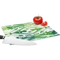 KitchenYeah Glazen Snijplank - 28x20 - Cactus - Planten - Patroon - Snijplanken Glas