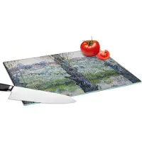 KitchenYeah Glazen Snijplank - 39x28 - Zicht op Arles - Vincent van Gogh - Snijplanken Glas