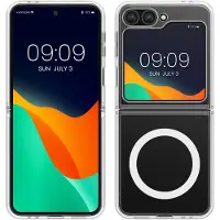 Kwmobile hard case voor smartphone - Telefoonhoesje geschikt voor Samsung Galaxy Z Flip6 - Van TPU en kunststof - Transparant