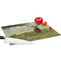 KitchenYeah Glazen Snijplank - 39x28 - Hert - Natuur - Dieren - Snijplanken Glas