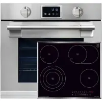 Kaiser - EH 6339 XXL - Inbouwoven - 86L - met pyrolyse & AirFry - touch display - elektrische kookplaat - Inbouwkookplaat - KCT 6715 F - 4 kookzones - QuickHeat-zones