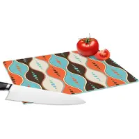 KitchenYeah Glazen Snijplank - 28x20 - Retro - Cirkel - Design - Snijplanken Glas