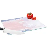 KitchenYeah Glazen Snijplank - 39x28 - Pastel - Design - Verf - Snijplanken Glas