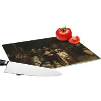 KitchenYeah Glazen Snijplank - 28x20 - De Nachtwacht - Kunst - Oude meesters - Rembrandt - Snijplanken Glas
