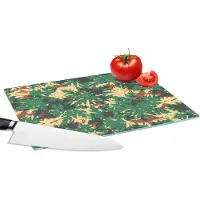 KitchenYeah Glazen Snijplank - 28x20 - Jungle - Patronen - Camouflage - Snijplanken Glas