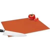 KitchenYeah Glazen Snijplank - 39x28 - Sienna - Aarde - Kleuren - Effen - Snijplanken Glas