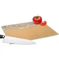 KitchenYeah Glazen Snijplank - 28x20 - Strand - Zomer - Zee - Snijplanken Glas