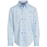 Tommy Hilfiger Overhemd lange mouw Flag Printed Regular Shirt Ls kind 16 jaar