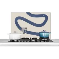 KitchenYeah Spatscherm keuken - Vintage - Meisje - Recycle - Keuken achterwand - Spatwand - Keuken - 80x55 cm