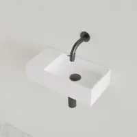 Gliss Design Fontein nano 36x18x9 cm zonder kraangat links mat wit
