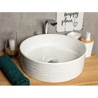 Kerra KR74 waskom rond glans wit 40x40x13cm