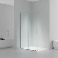 SaniGoods Xava inloopdouche met schuifdeur 120x200cm helder glas