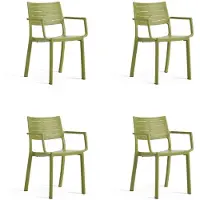 Keter Metaline tuinstoel - 4 stuks - 53,3x60,2x81,3 cm - Groen