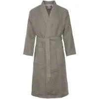 Badrock Sauna badjas kimono taupe - unisex kimono badjas wafelstructuur - Oeko-Tex biologisch katoen - kimono - wafel badjas dames - wafel badjas heren - taupe - XXXL