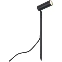 QAZQA Spike spotlight zwart 40cm incl. LED verstelbaar IP65 incl. snoer en stekker - Carl