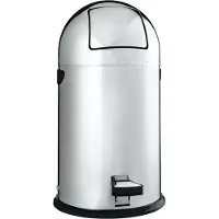 0 0 Pedaalafvalverzamelaar, rvs, 33 liter