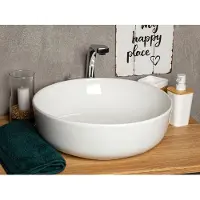 Kerra 98 waskom rond glans wit 41.5x41.5x13cm