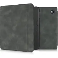 Kwmobile Cover geschikt voor Tolino Vision 6 - Kunstleren eReader Beschermhoes Hoesje - Donkergrijs