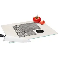 KitchenYeah Glazen Snijplank - 39x28 - Vierkant - Minimalisme - Abstract - Snijplanken Glas