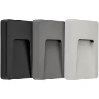 Fantasia SIBO LED 310Lm 2,8W rechthoek, cover zwart, wit, grijs IP65