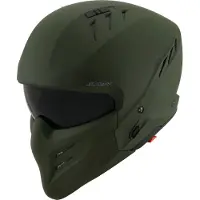 Suomy Armor Plain, modulaire helm ,Mat-Donkergroen ,L