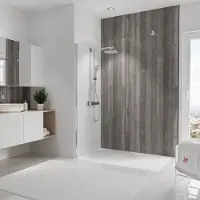 Schulte badkamer achterwand - steen beton - 150x255 - zelf inkortbaar en zelfklevend - wanddecoratie - muurdecoratie - wandpanelen - muurbekleding