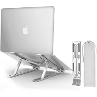 INF Opvouwbare laptopstandaard met verstelbare hoek Zilver
