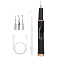 INF Ultrasone tandsteenverwijderaar en 4 reinigingskoppen Black