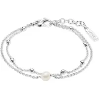 Jette - 88601726 - Armband - Dames - 925 Zilver - gepolijst met Zoetwatercultuurparel - 17cm