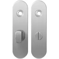 GPF bouwbeslag GPF Kortschild afgerond enkelverend 169x46x8,5mm WC55/8 grote knop