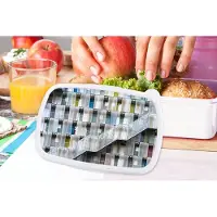 MuchoWow Broodtrommel Wit - Lunchbox - Brooddoos - Deuren - Appartementen - Trappen - Kleurrijk - 18x12x6 cm - Volwassenen