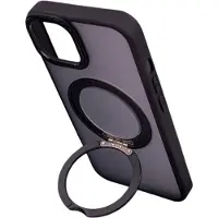 Jaym , Hoesje geschikt voor iPhone 15 Pro Max - MagSafe Anti-Shock met Roterende Ring, Paars