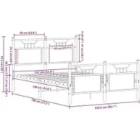 vidaXL Bedframe zonder matras hout sonoma eikenkleurig 137x190 cm