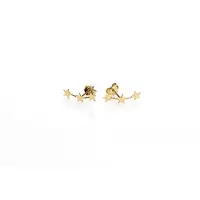 Karma Symbols oorbel M1568 Triples Stars Goud