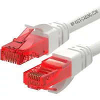 Wp Europe WPC-PAT-6U002W netwerkkabel Rood, Wit 0,2 m Cat6 U/UTP (UTP)